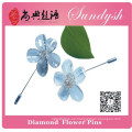 Sundysh Handmade Clear Crystal Flower Pins